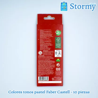 Colores tonos pastel Faber Castell - 10 piezas atrás