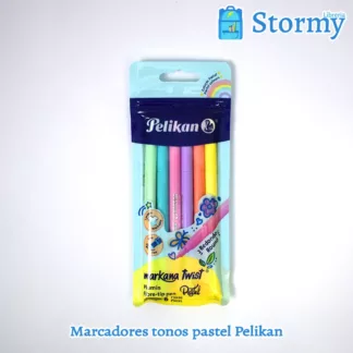 Marcadores tonos pastel marca Pelikan adelante