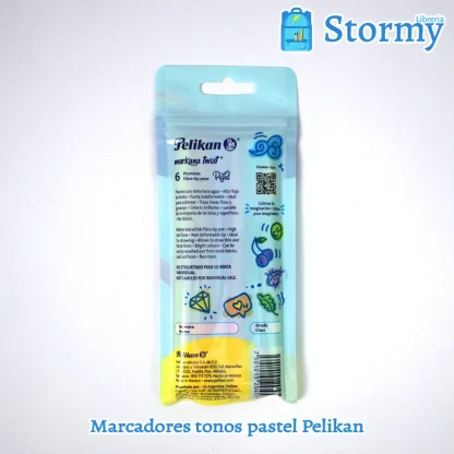 Marcadores tonos pastel marca Pelikan atras