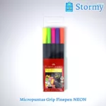 Micropuntas Grip Finepen Neon marca Faber Castell delante