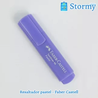 Resaltador pastel marca Faber Castell lila