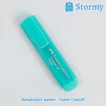 Resaltador pastel marca Faber Castell verde agua