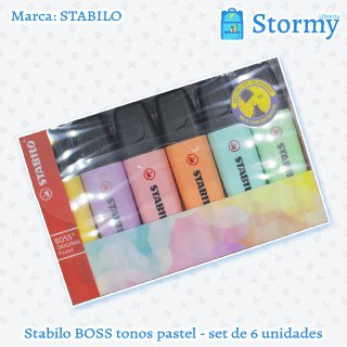 Stabilo BOSS tonos pastel - set de 6 unidades