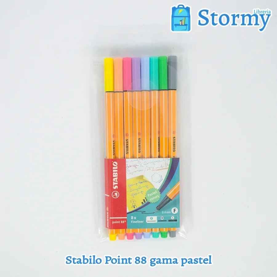 stabilo point 88 gama pastel adelante