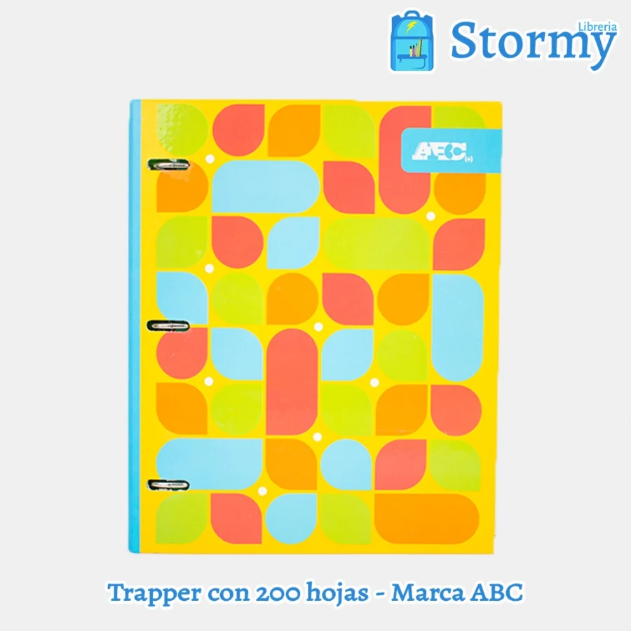 trapper_de_200_hojas_marca_ABCcon_tapa_celeste_amarillo_verde_naranja