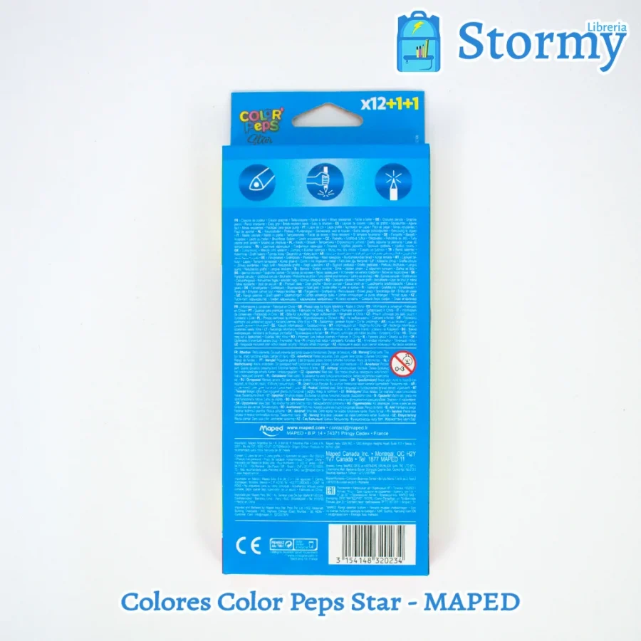 Colores colorpeps star marca maped mas lapiz de regalo atras