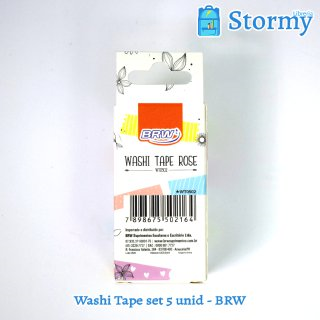 Washi Tape set de 5 unidades marca BRW atras