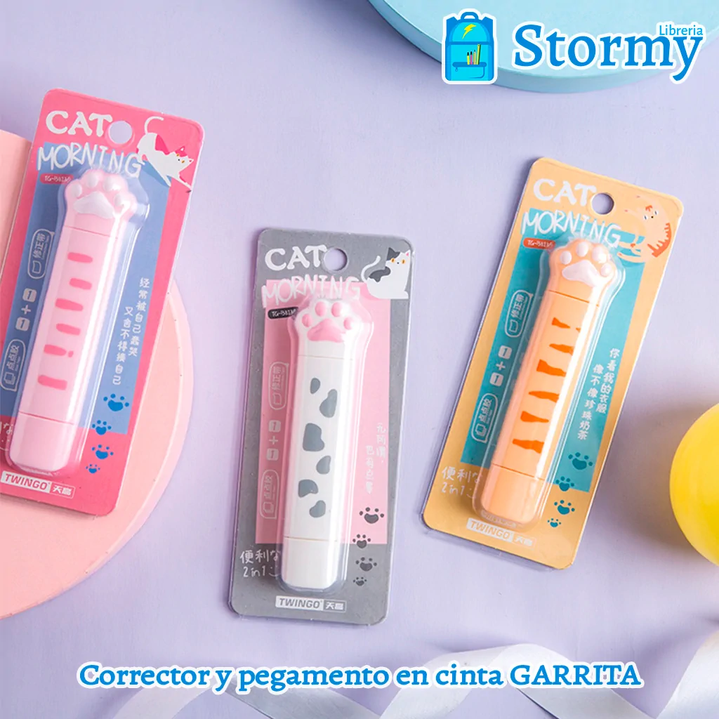 CORRECTOR Y PEGAMENTO EN CINTA GARRITA - Libreria Stormy