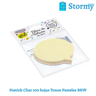 Postick chat 100 hojas tonos pasteles brw