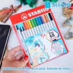 stabilo pen 68 brush de 15 unid 1