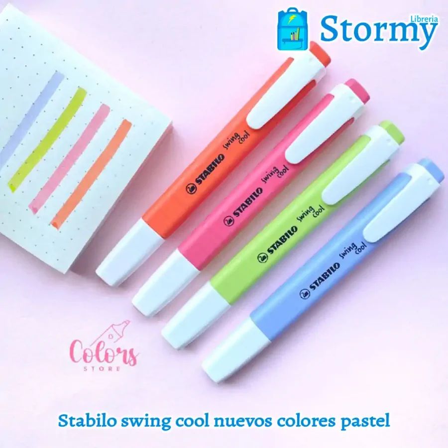 Stabilo swing cool nuevos colores pastel