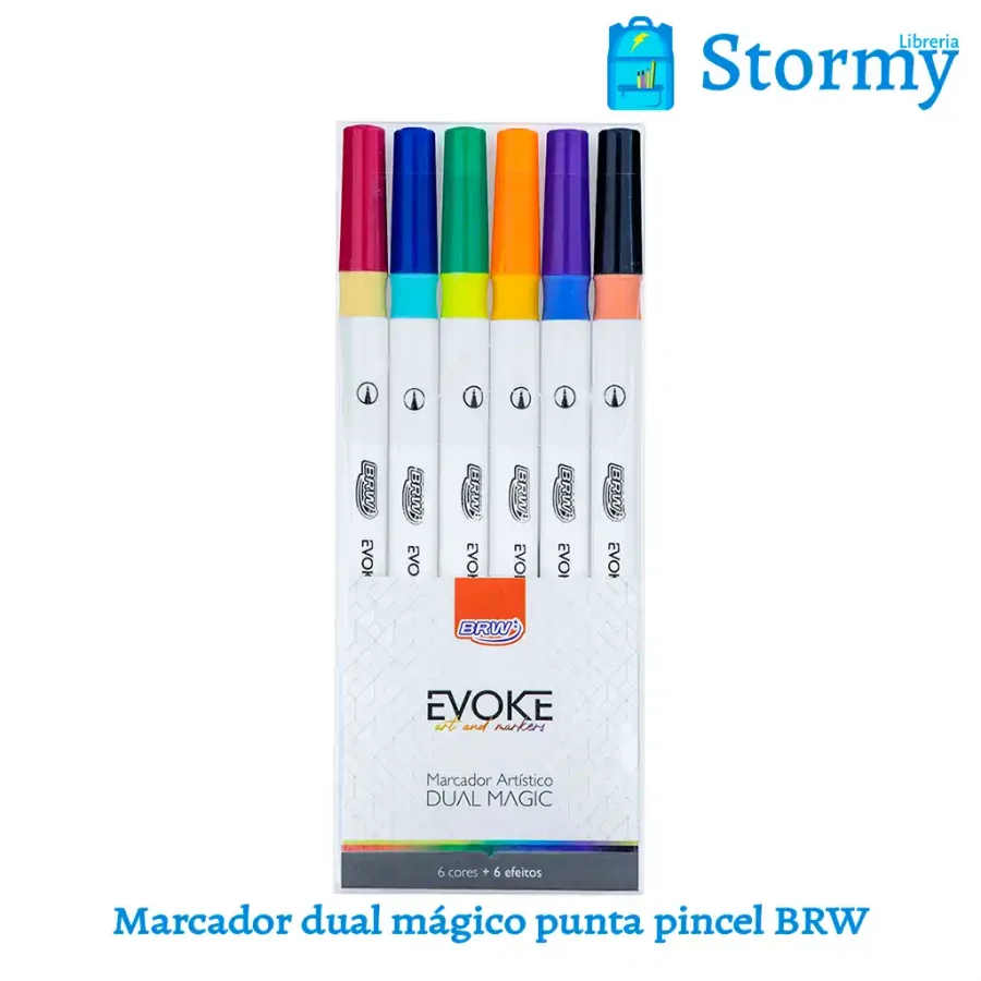 marcador dual magico punta pincel brw