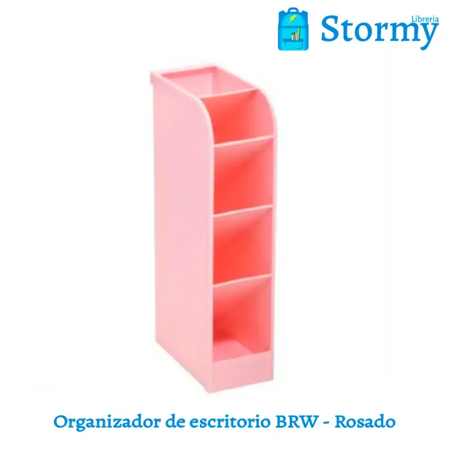 organizador de escritorio brw rosado