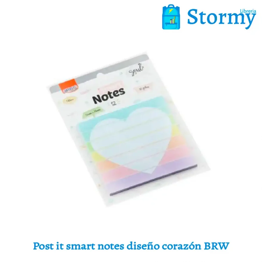 post it smart notes diseño corazon brw