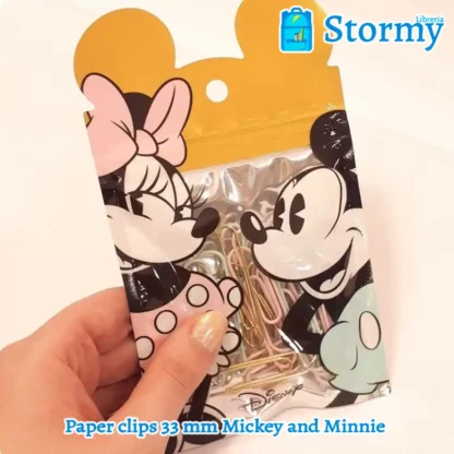paper clips 33 mm mickey and minnie