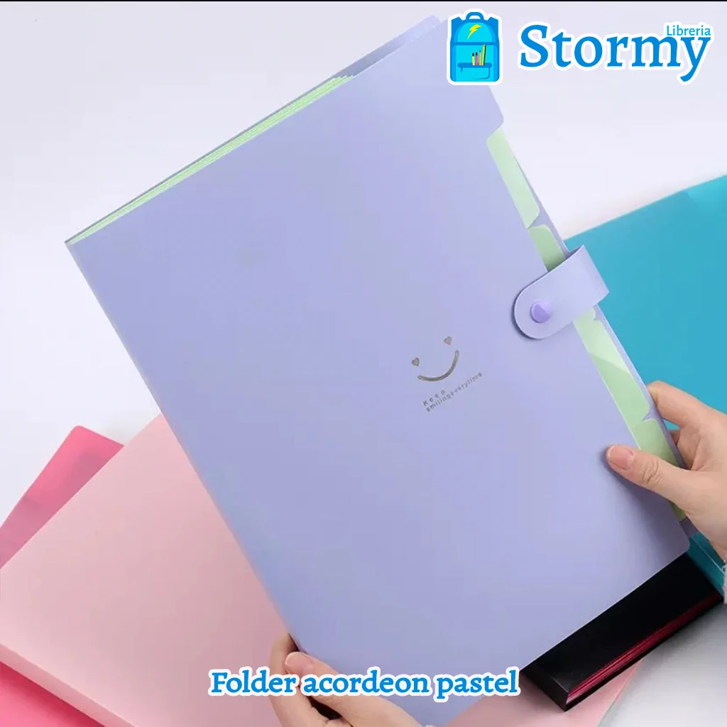 Folder acordeon pastel - Libreria Stormy