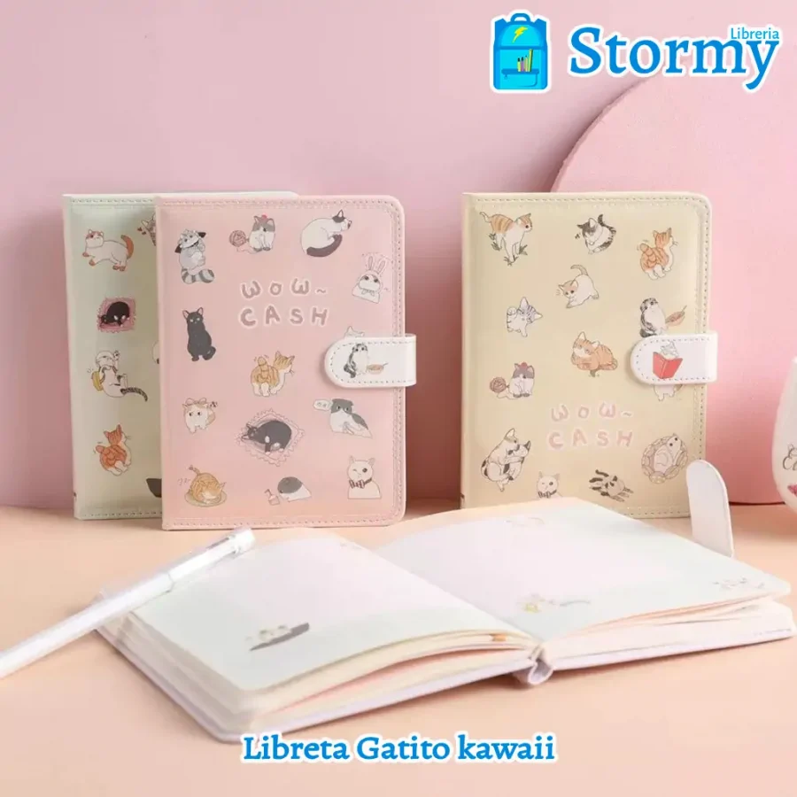 libreta gatito kawaii