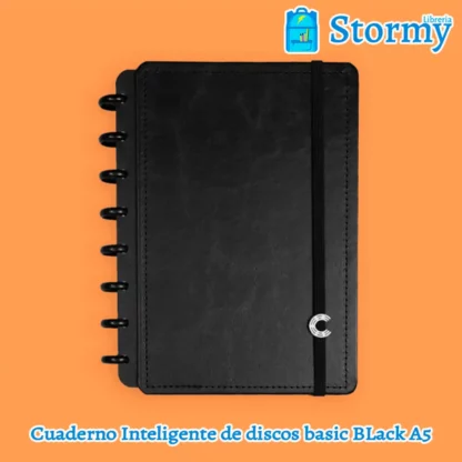 Cuaderno inteligente de discos basic black a5