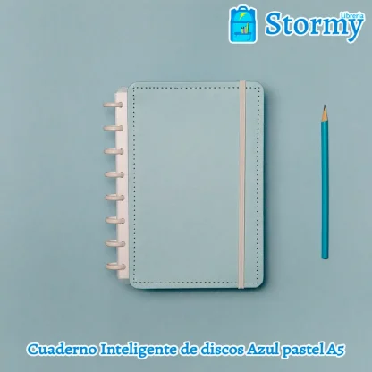 cuaderno inteligente de discos Azul pastel A5