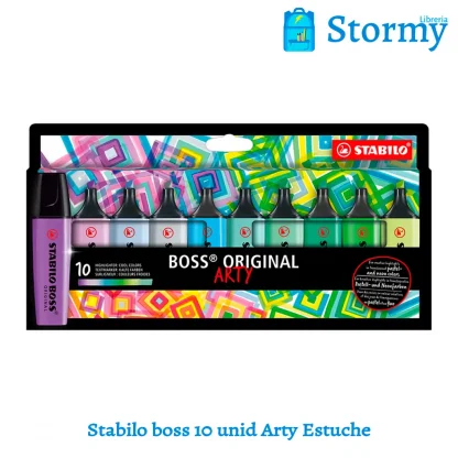 stabilo boss 10 unid arty estuche