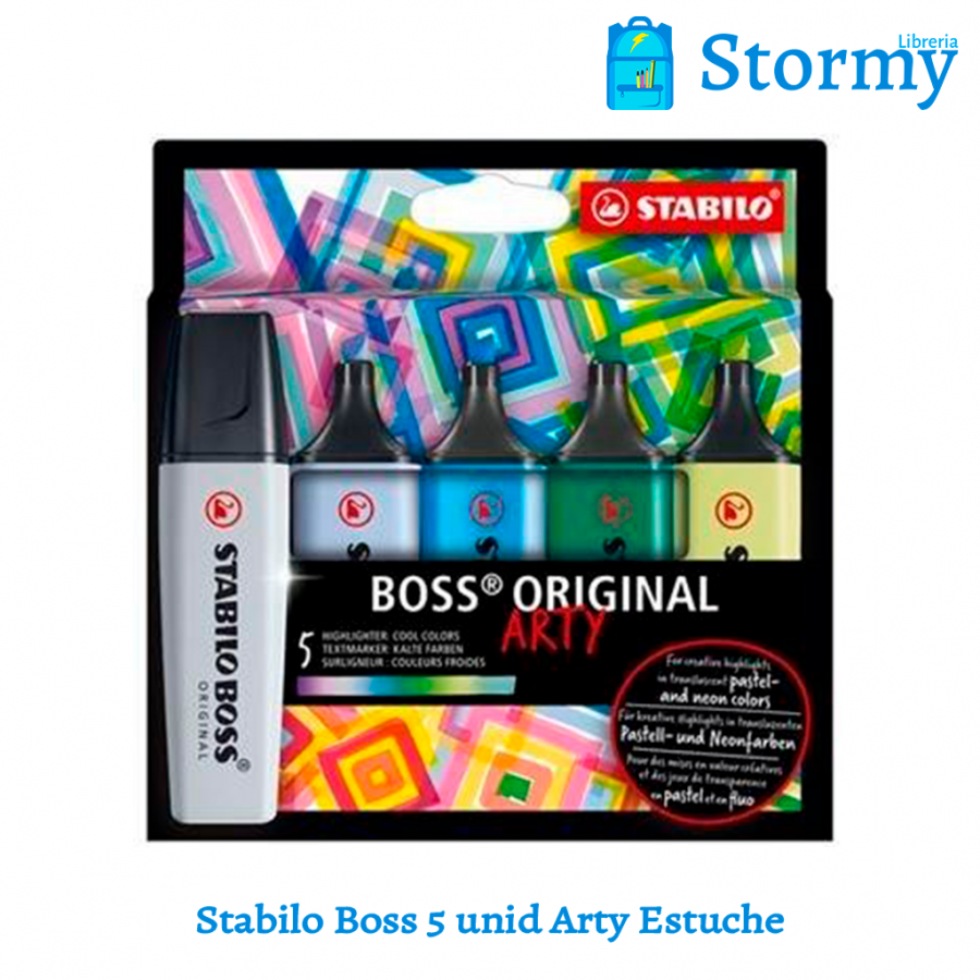 stabilo boss 5 unid arty estuche