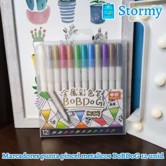 100 Marcadores puntal pincel doble punta. - Libreria Stormy