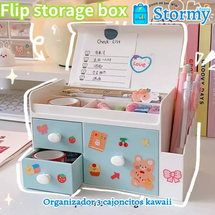 organizador 3 cajoncitos kawaii