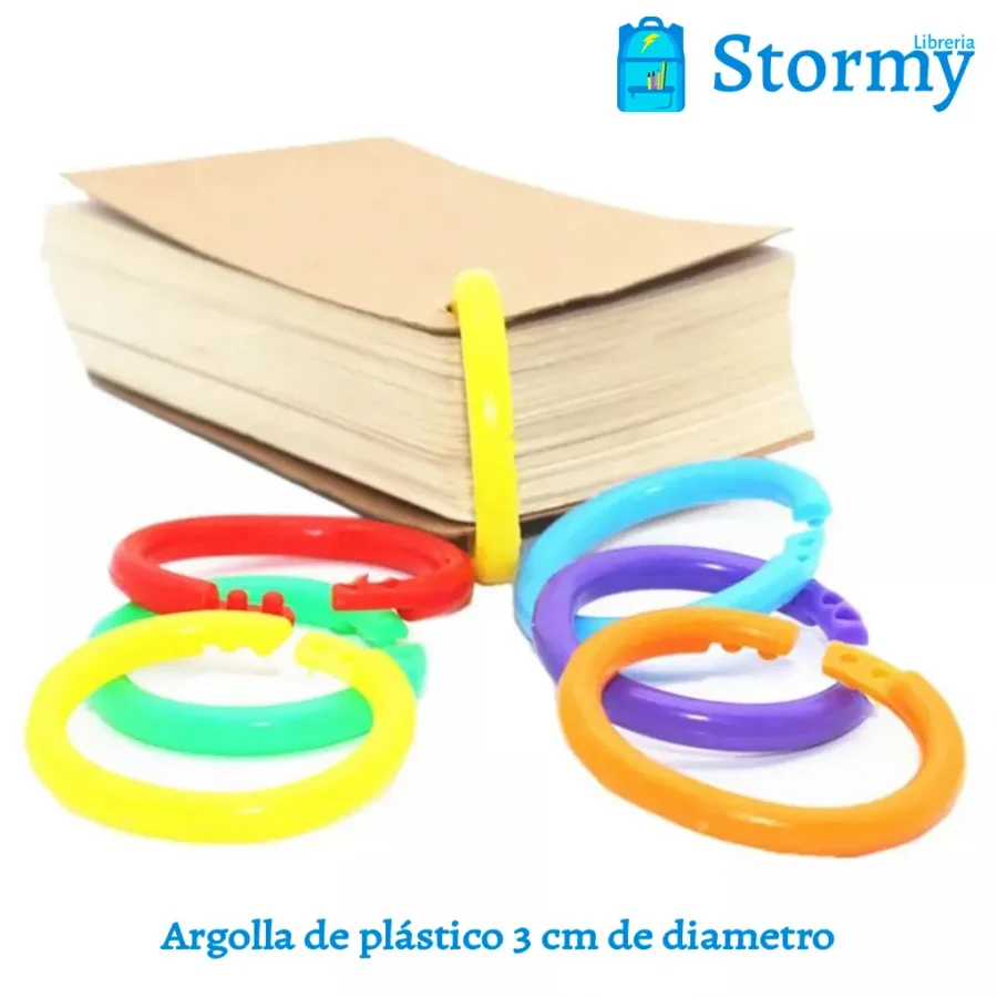 argolla de plastico 3 cm de diametro