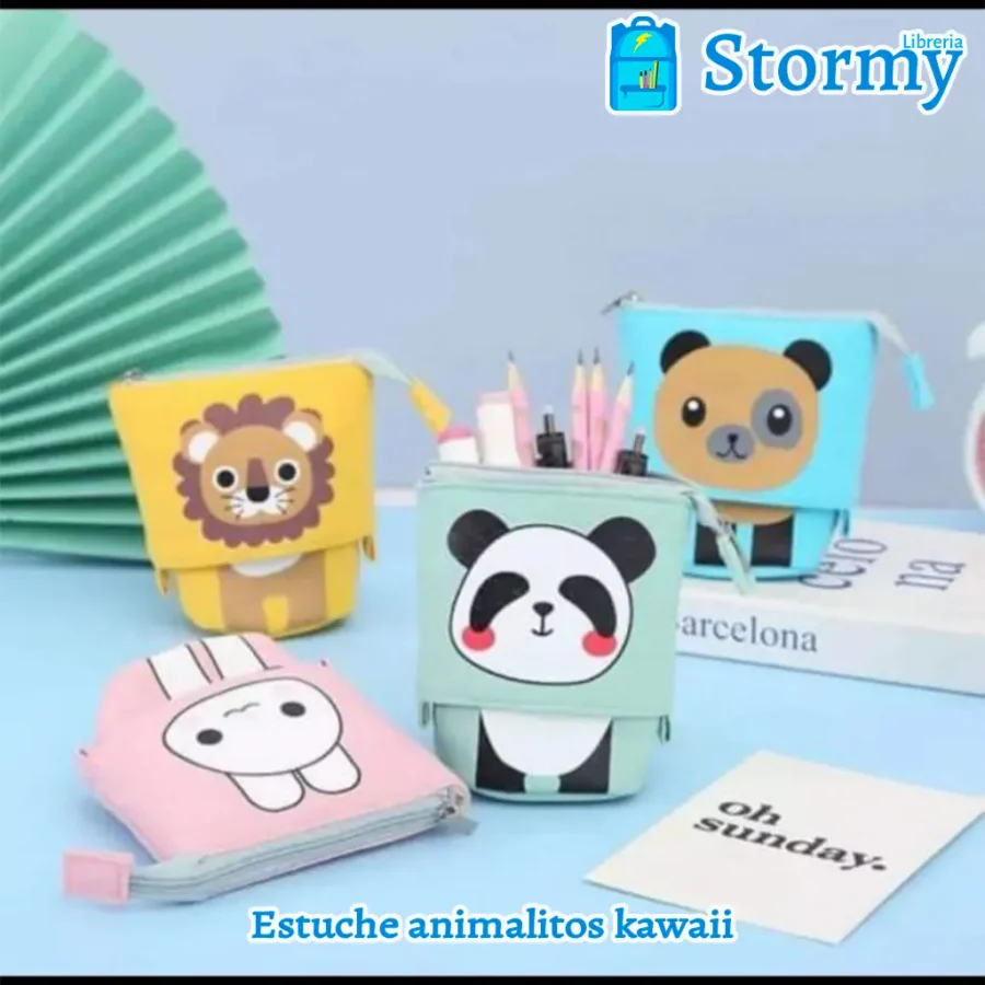 estuche animalitos kawaii