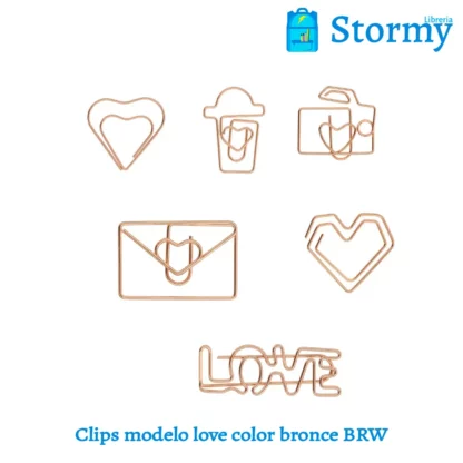 clips modelo love color bronce brw1