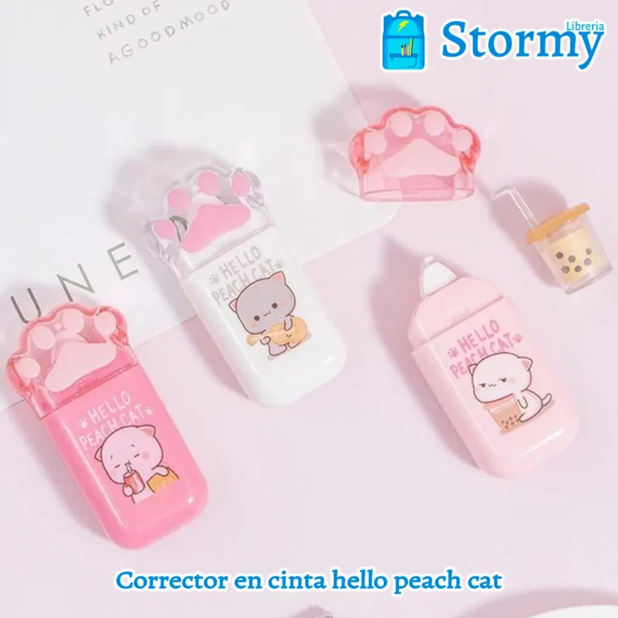 corrector en cinta hello peach cat