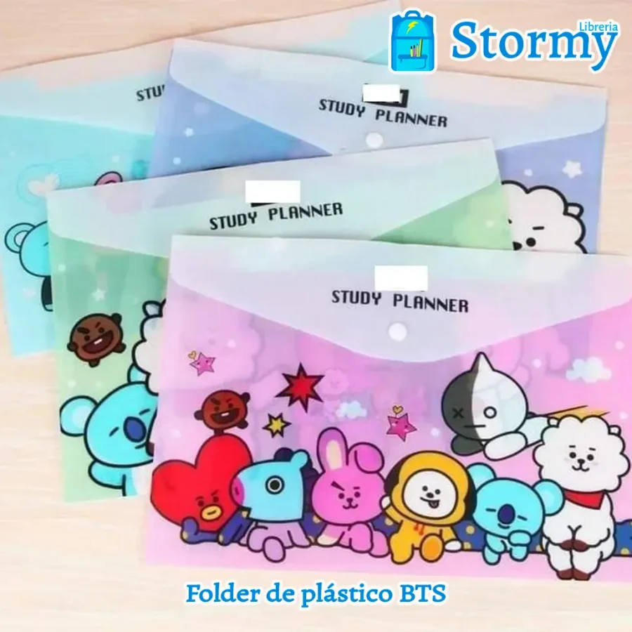 folder de plástico bts