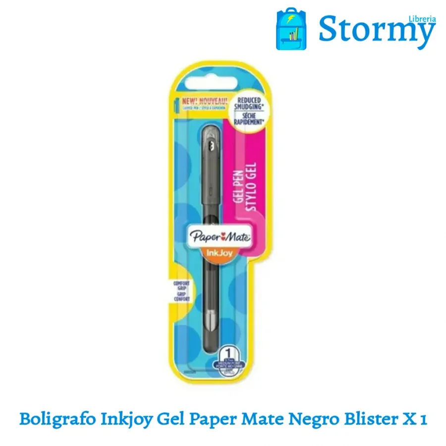 Boligrafo Inkjoy gel paper mate negro blister x 1