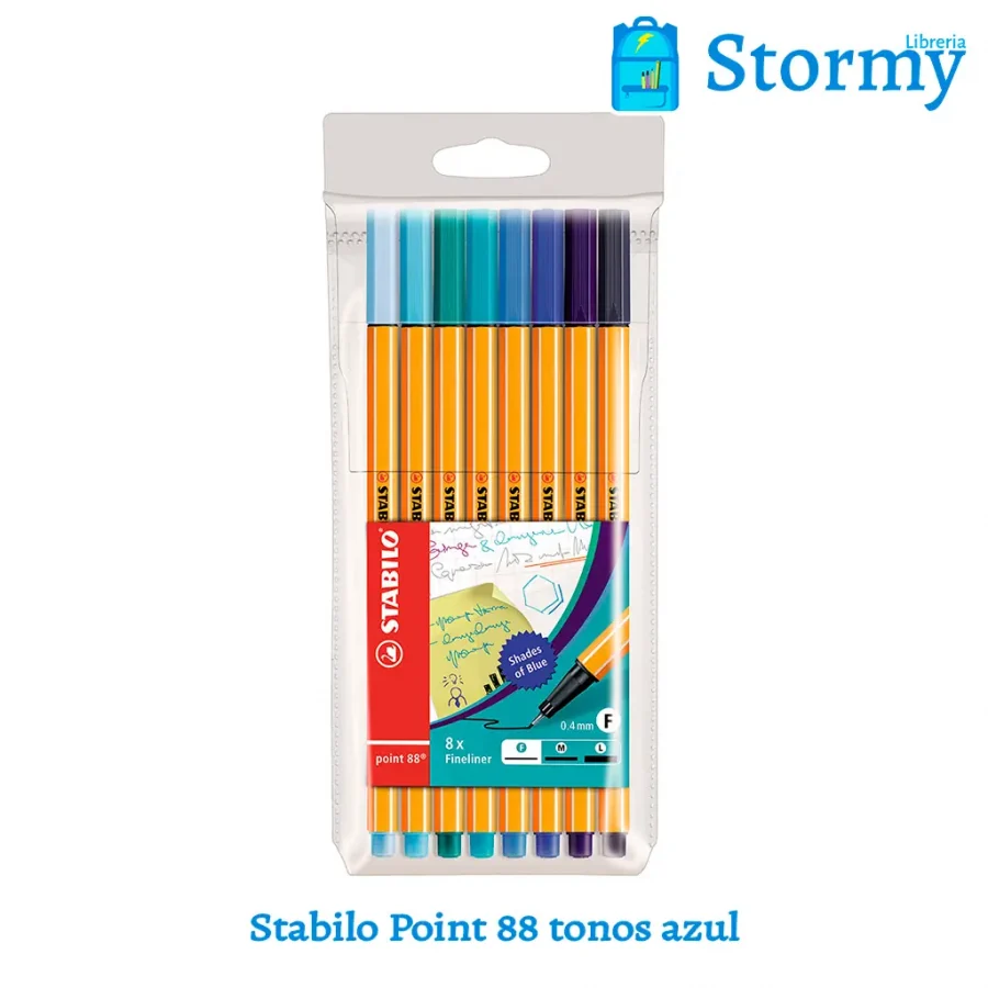 Stabilo Point 88 tonos azul