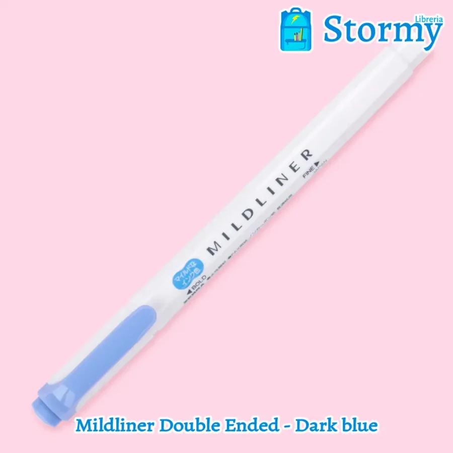 mildliner double ended dark blue