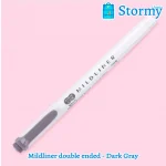 mildliner double ended dark gray