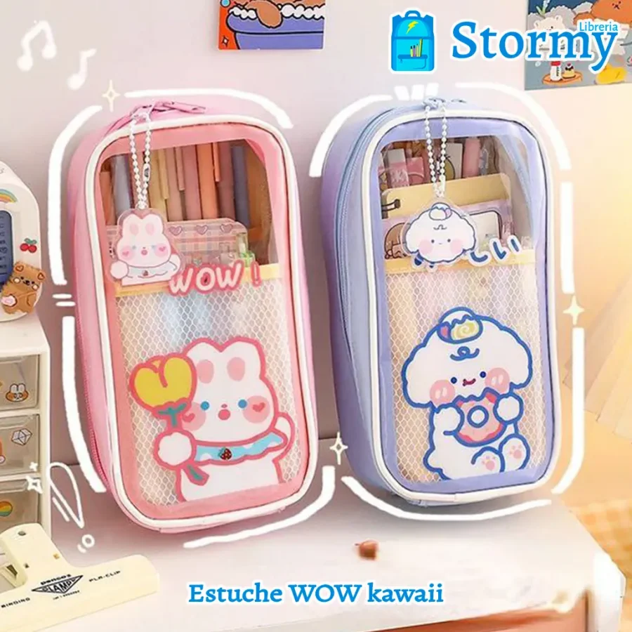 estuche wow kawaii