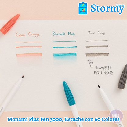monami plus pen 3000 de 60 colores3