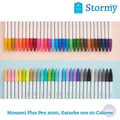 monami plus pen 3000 de 60 colores5