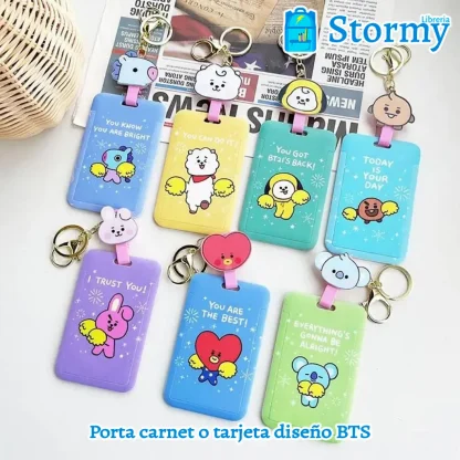 porta carnete o tarjeta bts
