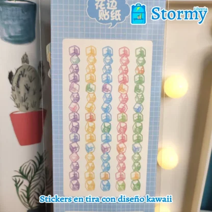 stickers en tira con diseño kiawaii11