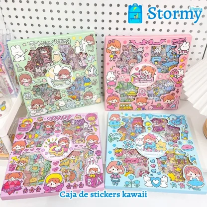 caja de stickers kawaii1