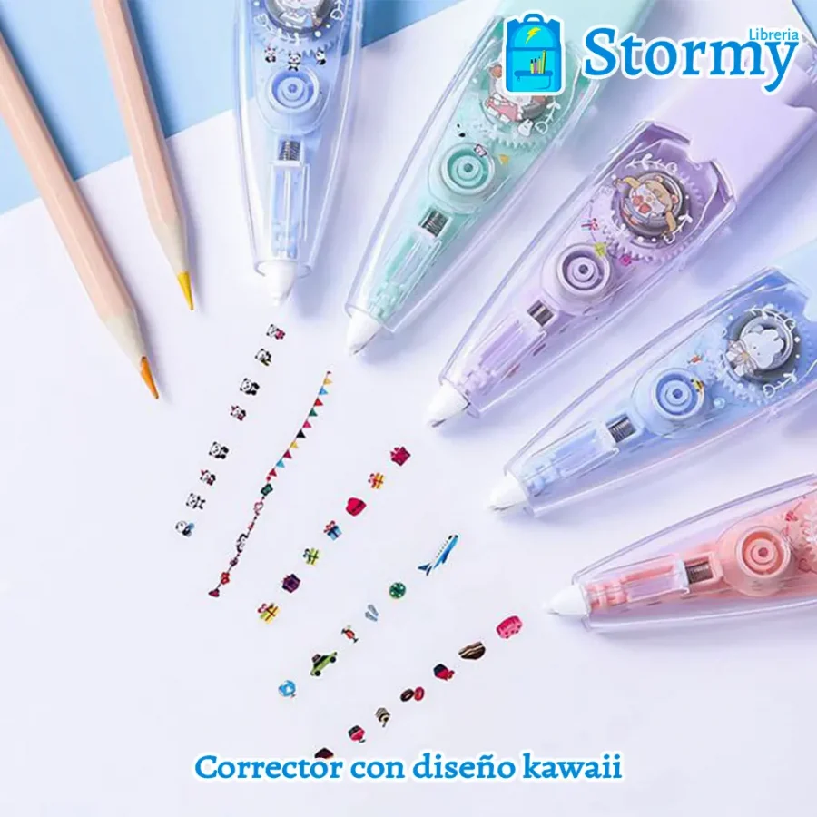 corrector con diseño kawaii