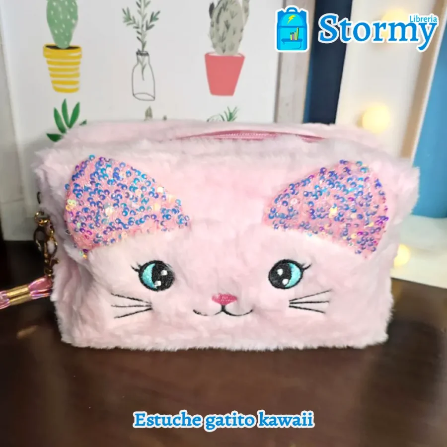 estuche gatito kawaii