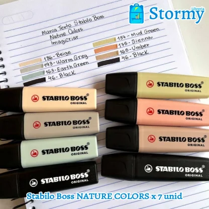 Stabilo boss NATURE COLORS X 7 UNID