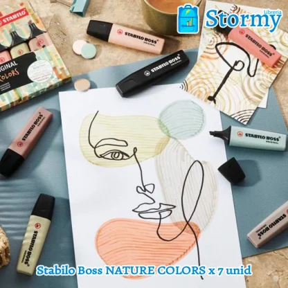 Stabilo boss NATURE COLORS X 7 UNID2