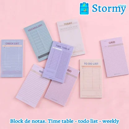 block de notas time table todo list weekly1