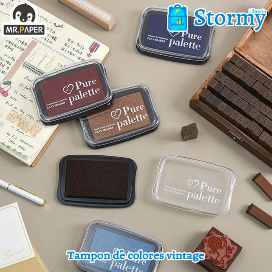 tampon de colores vintage