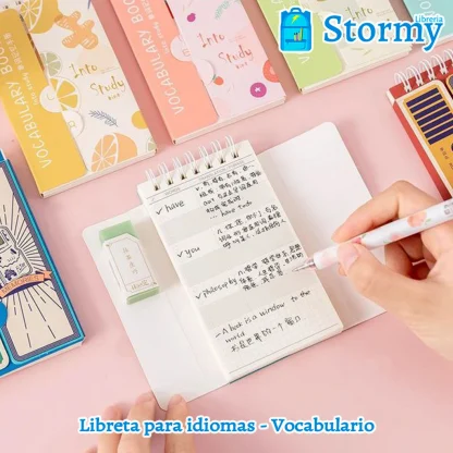 libreta para idiomar vacabulario