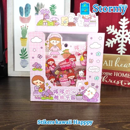 Stikers kawaii happy